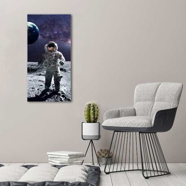 Modernes Acrylbild vertikal Astronaut