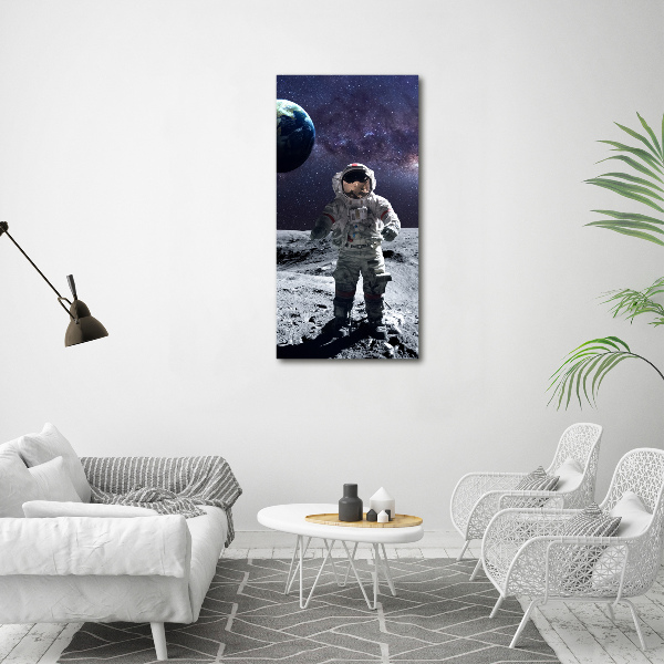 Modernes Acrylbild vertikal Astronaut