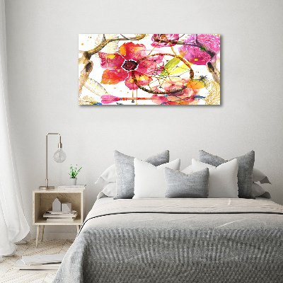 Wandbild Blumenmuster