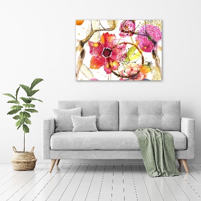 Wandbild Blumenmuster