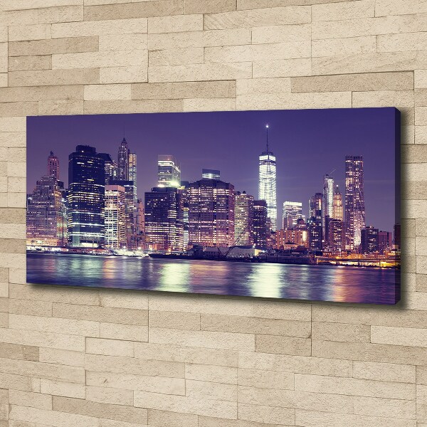 Bild auf leinwand New York bei Nacht