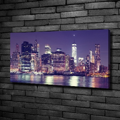 Bild auf leinwand New York bei Nacht