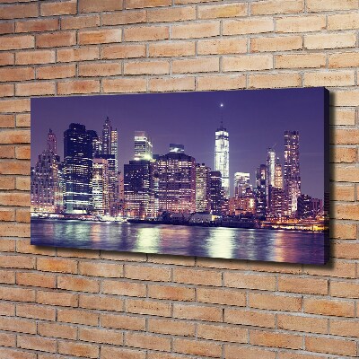 Bild auf leinwand New York bei Nacht