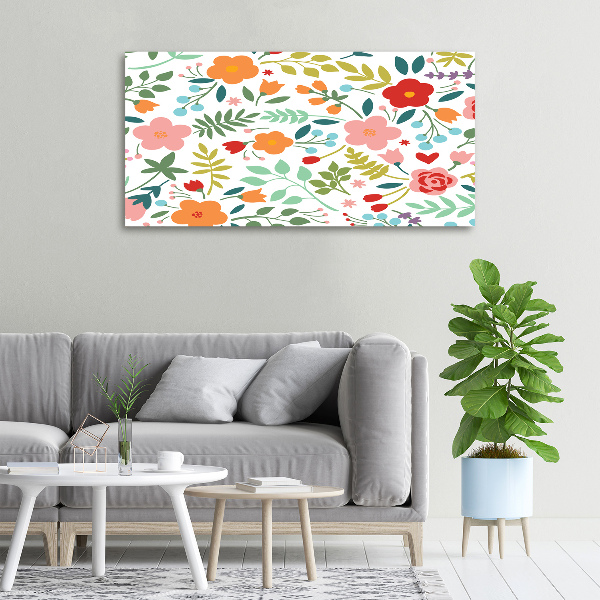 Wandbild Blumenillustration