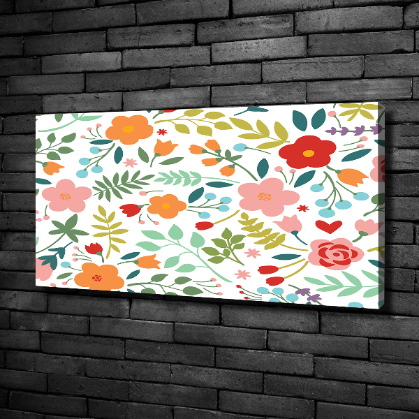 Wandbild Blumenillustration