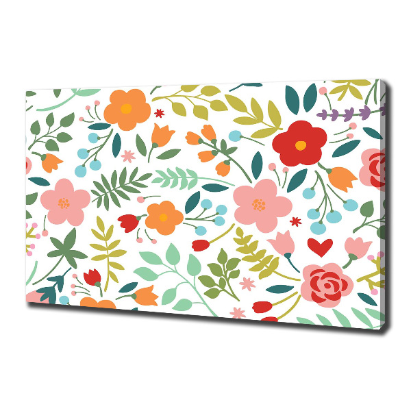 Wandbild Blumenillustration