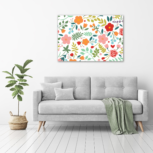 Wandbild Blumenillustration