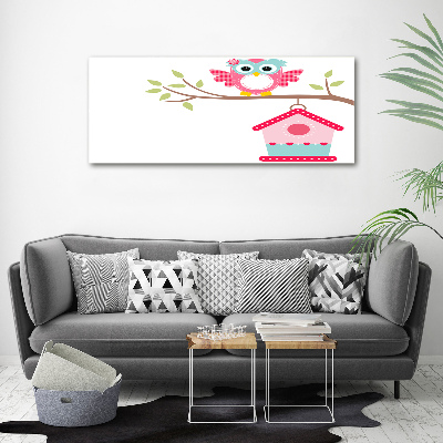 Wandbild Eule auf einem Ast