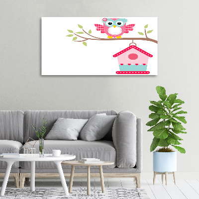 Wandbild Eule auf einem Ast