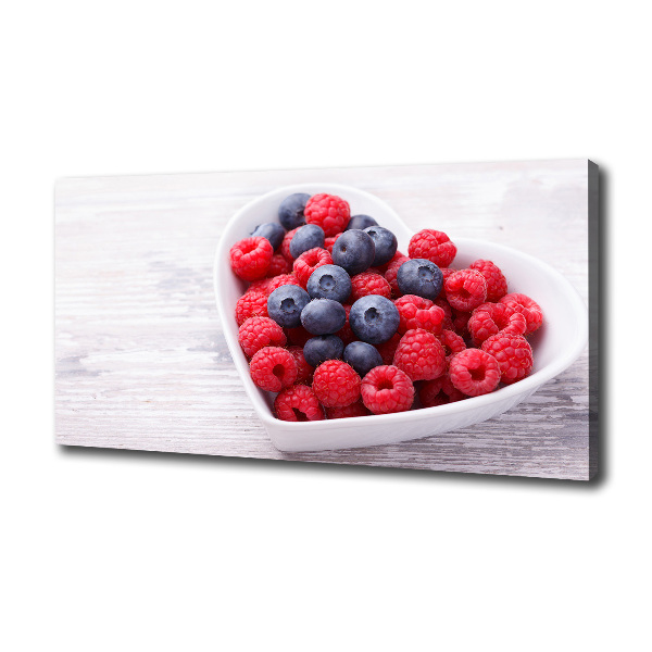 Wandbild Himbeeren und Blaubeeren