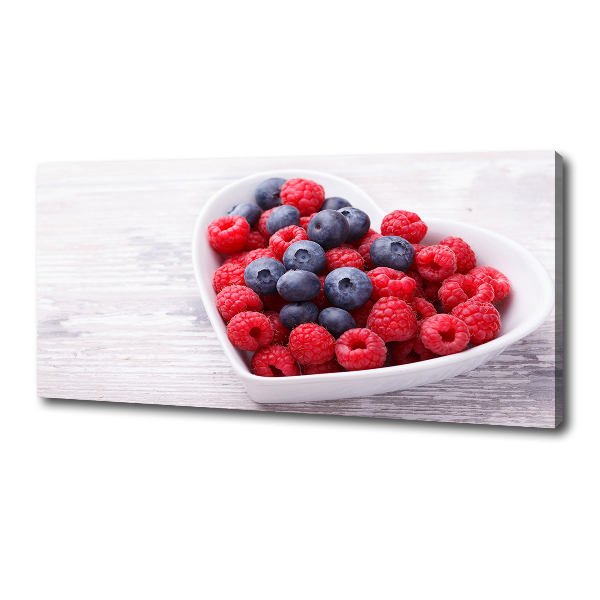 Wandbild Himbeeren und Blaubeeren
