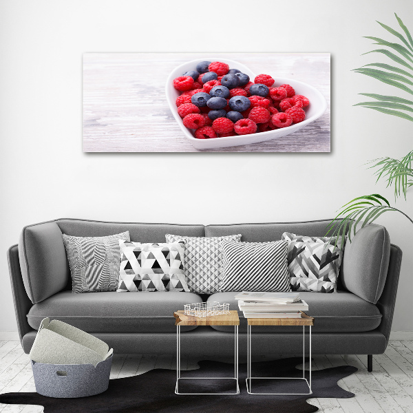 Wandbild Himbeeren und Blaubeeren