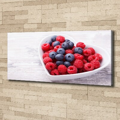 Wandbild Himbeeren und Blaubeeren