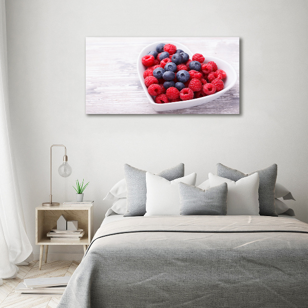 Wandbild Himbeeren und Blaubeeren