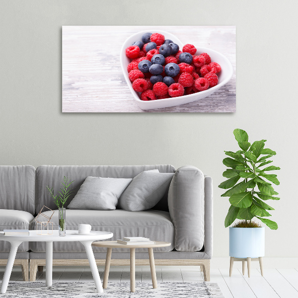 Wandbild Himbeeren und Blaubeeren