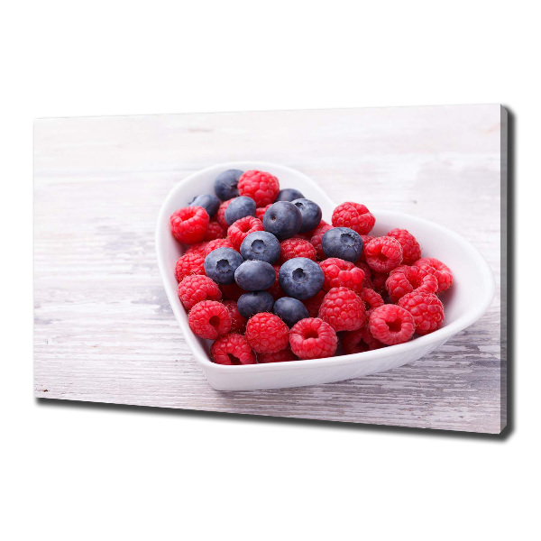 Wandbild Himbeeren und Blaubeeren