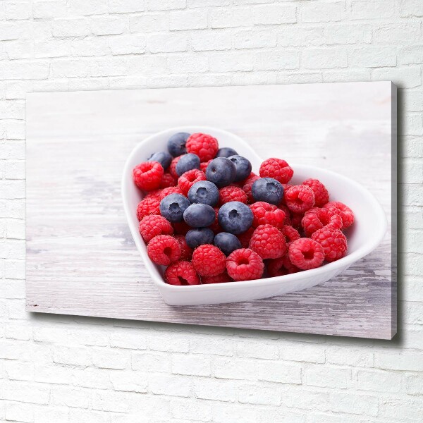 Wandbild Himbeeren und Blaubeeren