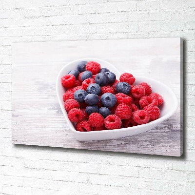 Wandbild Himbeeren und Blaubeeren