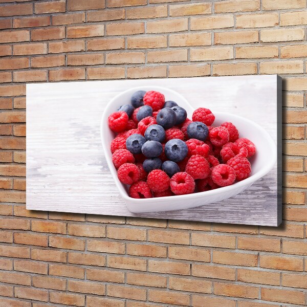 Wandbild Himbeeren und Blaubeeren
