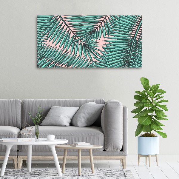 Wandbild Palmenblätter