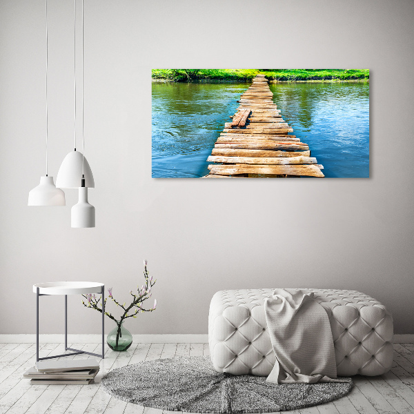 Bild auf leinwand Holzbrücke
