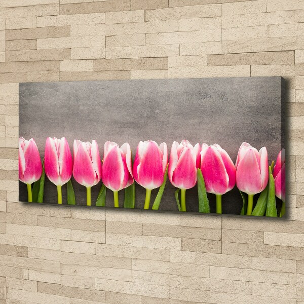 Wandbild Rosa Tulpen