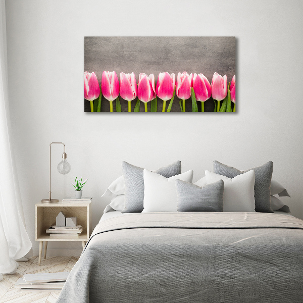 Wandbild Rosa Tulpen