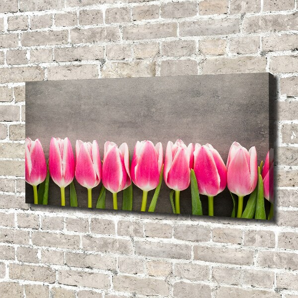 Wandbild Rosa Tulpen