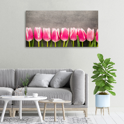 Wandbild Rosa Tulpen