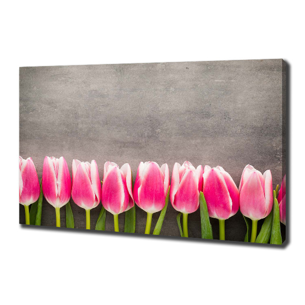 Wandbild Rosa Tulpen