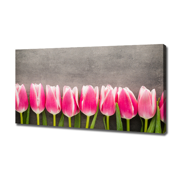Wandbild Rosa Tulpen