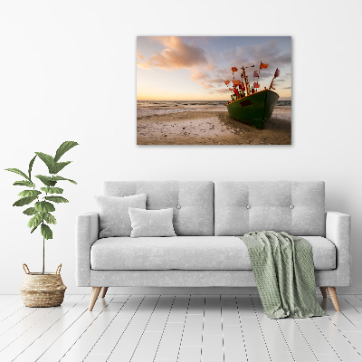 Wandbild Fischerbootstrand