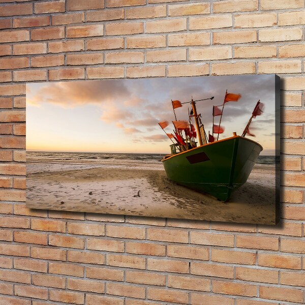 Wandbild Fischerbootstrand