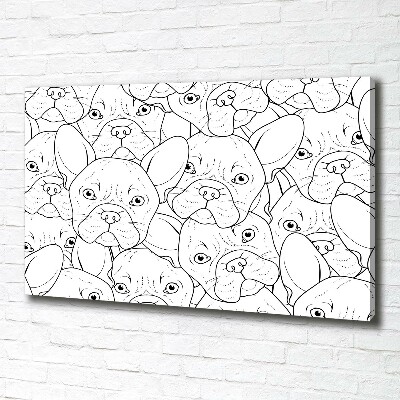 Wandbild Französische Bulldoggen