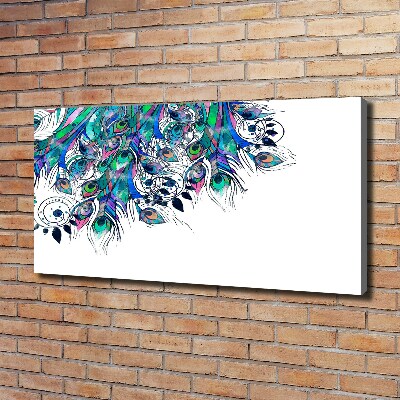 Wandbild Pfauenfedern