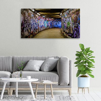 Bild auf leinwand Graffiti in der U-Bahn