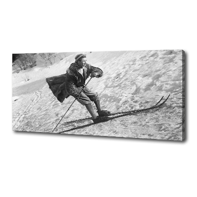 Wandbild Skifahrer
