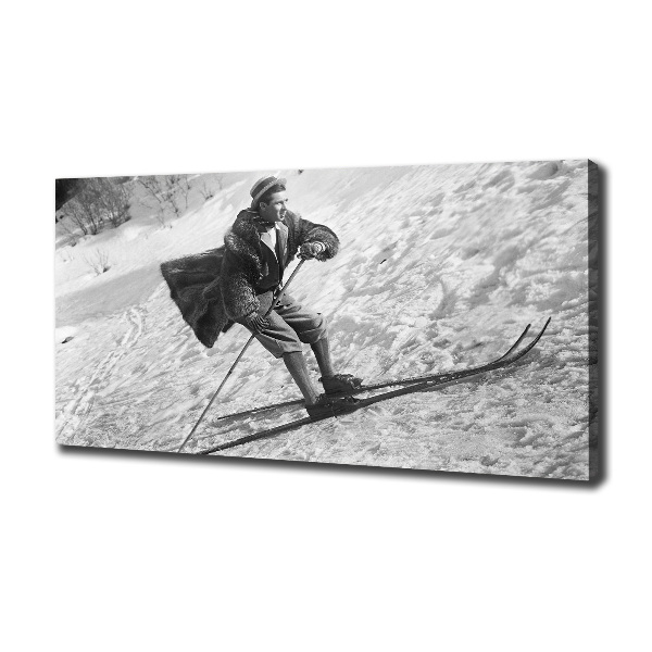 Wandbild Skifahrer
