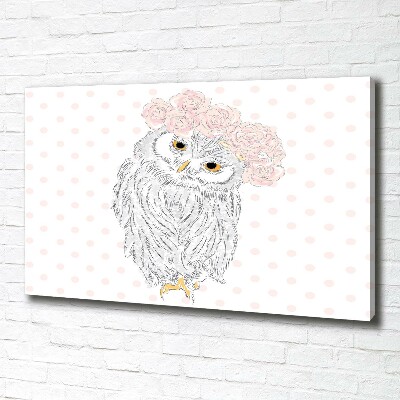 Wandbild Eule im Kranz