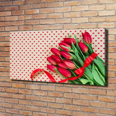 Bild auf leinwand Herzförmige Tulpen