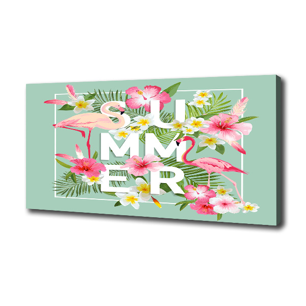 Bild auf leinwand Urlaub und Flamingos