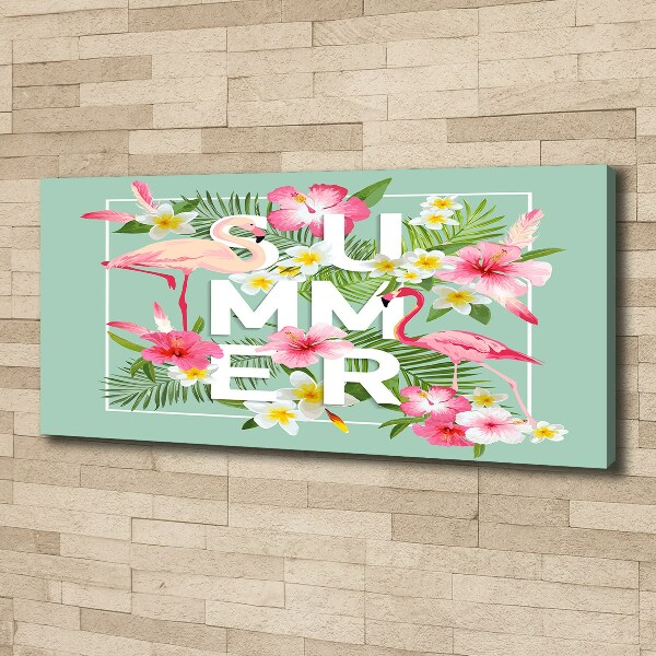 Bild auf leinwand Urlaub und Flamingos