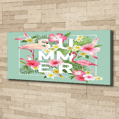 Bild auf leinwand Urlaub und Flamingos