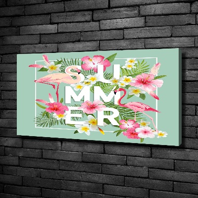 Bild auf leinwand Urlaub und Flamingos