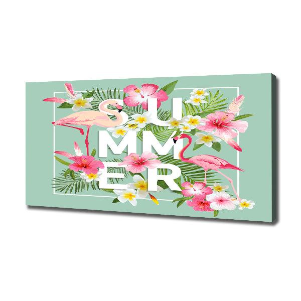 Bild auf leinwand Urlaub und Flamingos