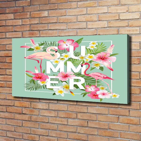 Bild auf leinwand Urlaub und Flamingos