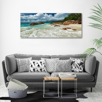 Bild auf leinwand Strand der Seychellen