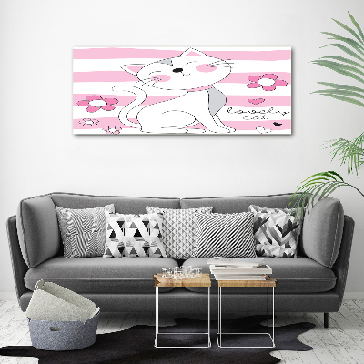Wandbild Weiße Katze