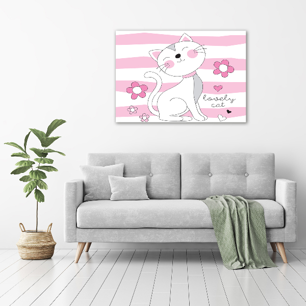 Wandbild Weiße Katze