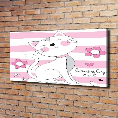 Wandbild Weiße Katze